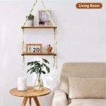 Floating Shelves With Hanging Rope