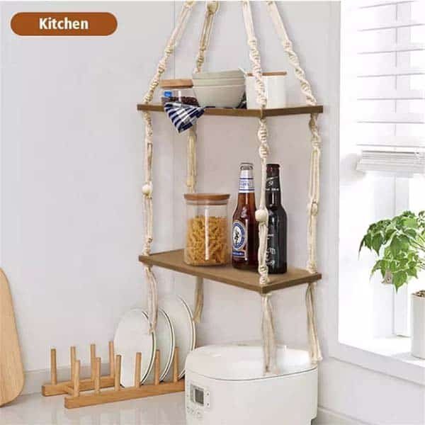 Floating shelves with hanging Rope in nairobi