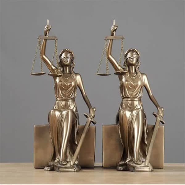 Goddess of justice heavy resin Bookends Statue 2