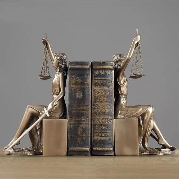 Goddess of justice heavy resin Bookends Statue 3