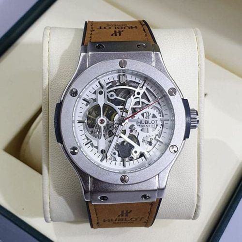 Hublot Men's Automatic Watch Silver & Black