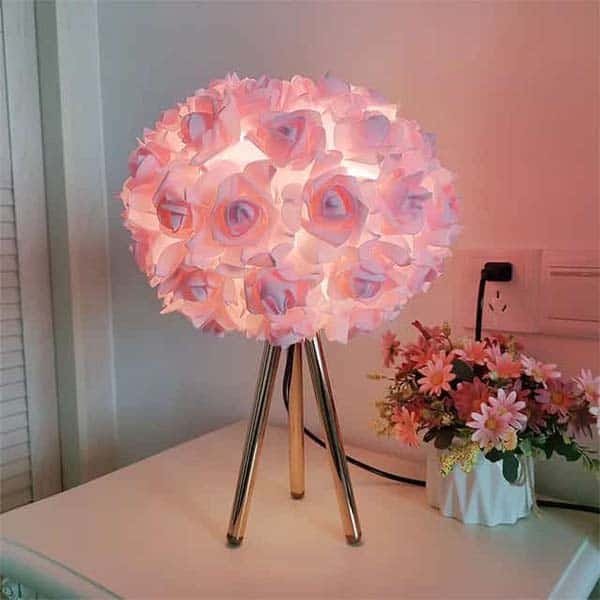 Nordic Bedside, Table Rose lamp Pink