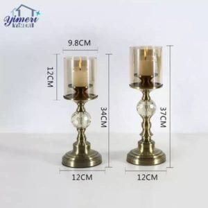Nordic Tabletop Metal Base Glass Flower Vases