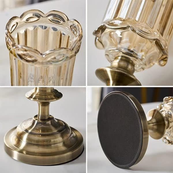 Nordic Tabletop Metal Base Glass Flower Vases 2