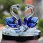 Glass Crystal Swan Figurines