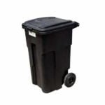 Top Tank Black Garbage Bin With Wheels