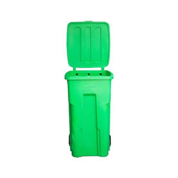 Top Tank Green Garbage Bin With Wheels