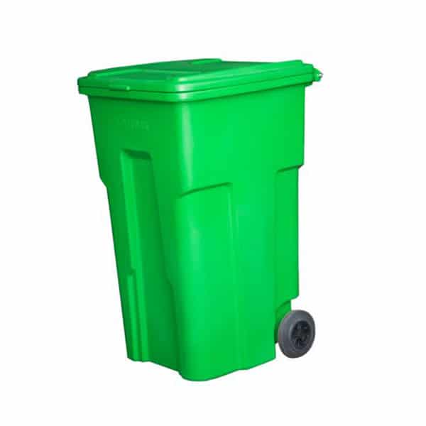 Top Tank Green Garbage Bin With Wheels