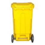 Top Tank Yellow Garbage Bin With Wheels