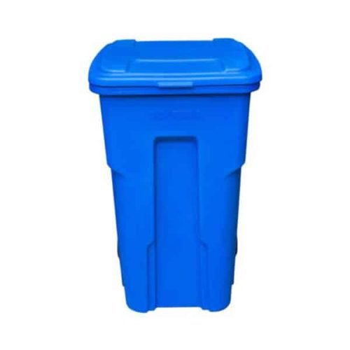 Top Tank Blue Garbage Bin with Wheels