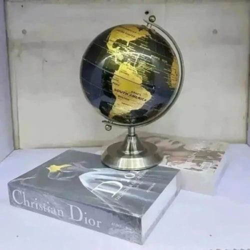 20cms Creative World Globe Decor Gold