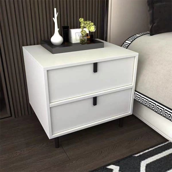 White Bedside Table