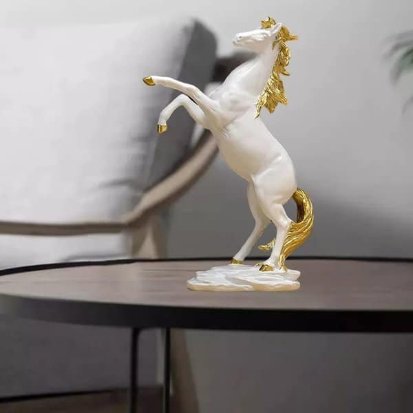 White Horse Statue Home Decor