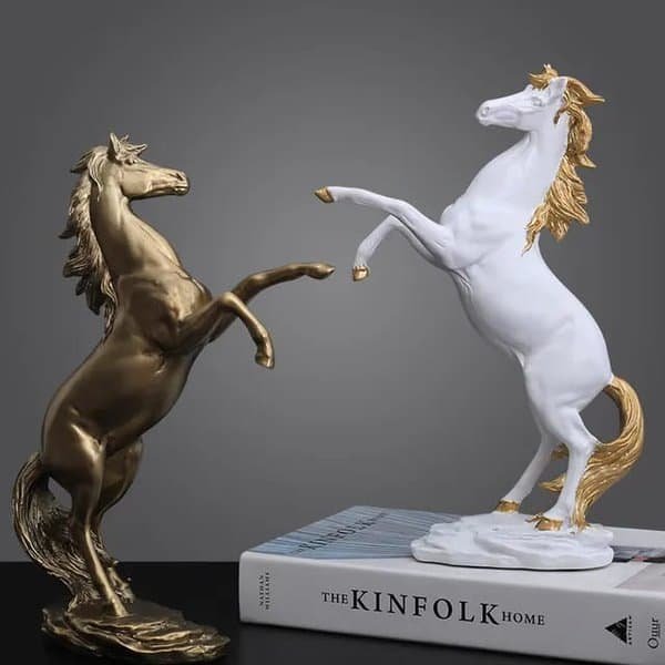 White Horse Statue Home Decor