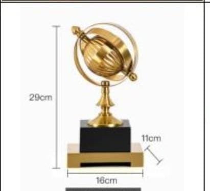 Light Luxury Metal Globe Decoration