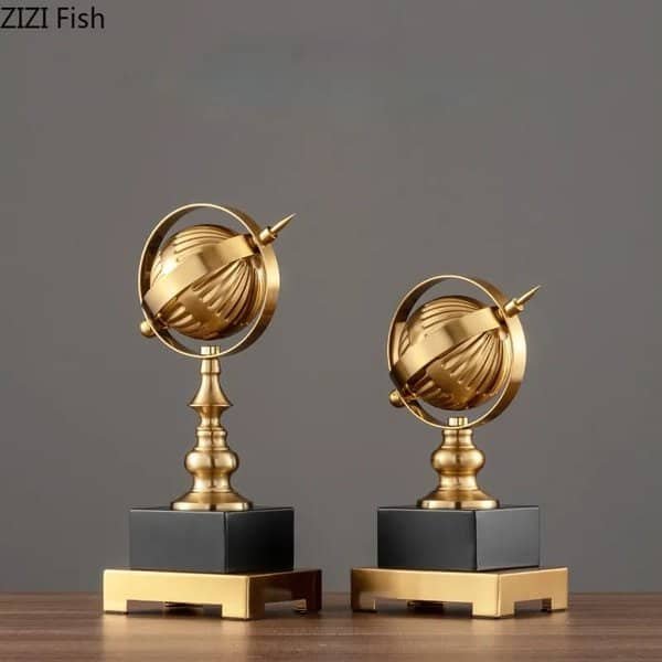 Light Luxury Metal Globe Decoration