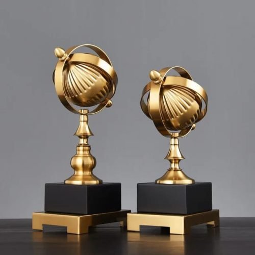 Light Luxury Metal Globe Decoration