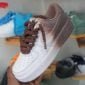 Nike Air Force 1 Low Customized With Brown Chunky Laces