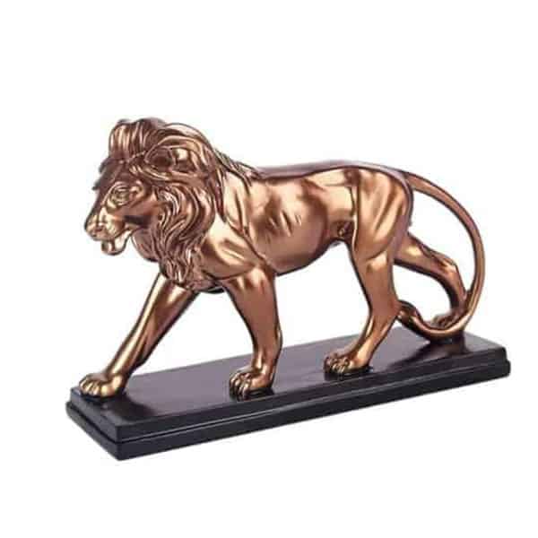 Gold Lion Statue Resin