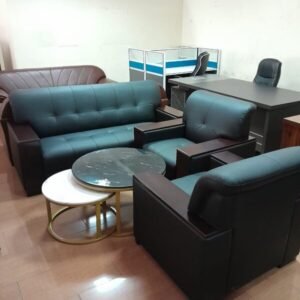 Modern Leather Office Sofa Kenya | Executive 5-Seater Office Sofa