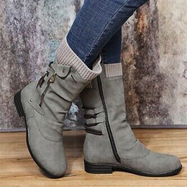 Zipped Boots grey