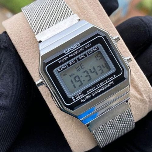 Casio Digital Mesh Strap Watch