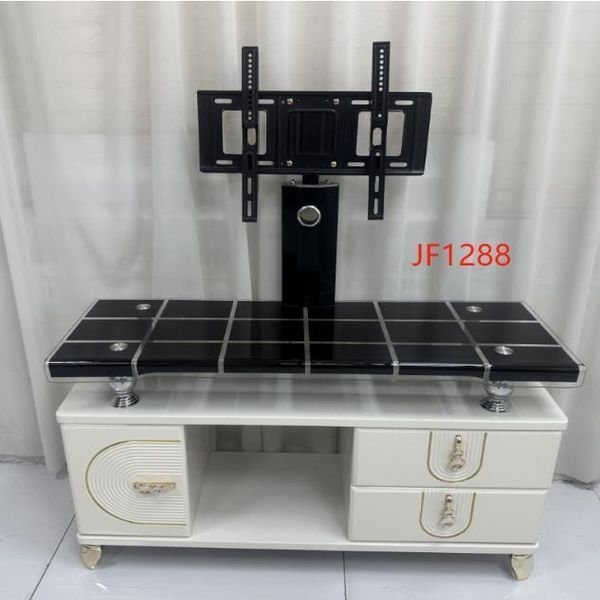 Modern White Glass TV Stand