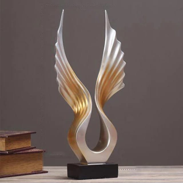 Abstract Angel Wings Statue