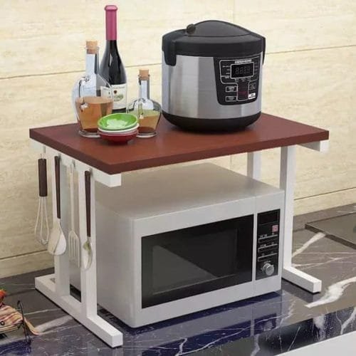 Microwave deals stand wooden