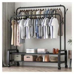 Double Pole Clothing Rack