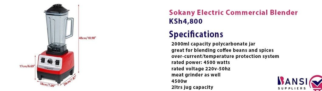 Sokany Electric Commercial Blender 