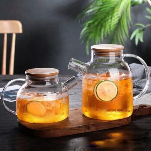 572835 Glass Tea Pot with Wood Lid
