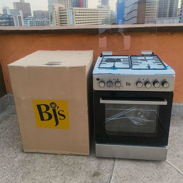 BJS SILVER (INOX) 60x60 3+1 Electric/Gas Cooker - W/ Turbo Fan - Oven 60L Capacity