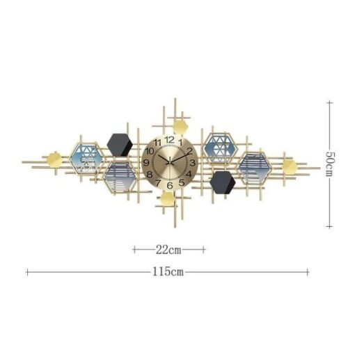 Large Geometric Decorative Wall Clock