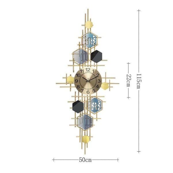 Large Geometric Decorative Wall Clock