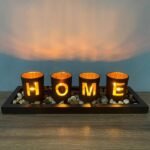 Home - Branded 4pc Glass Candle Holder Set