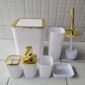 6 In 1 Bathroom Accessories Set With Gold Ring