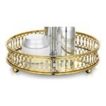 Vanity Round Decorative Gold Vintage Tray Mirror
