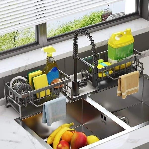 Sink Caddy with Water Draining Tray