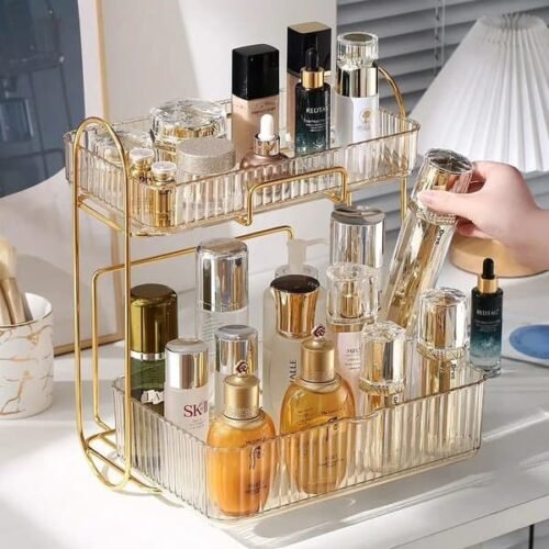 Acrylic Double Layer Cosmetic Organizer