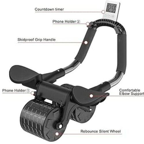 2 Elbow Pad Automatic Rebound Fitness Abdominal Wheel Roller