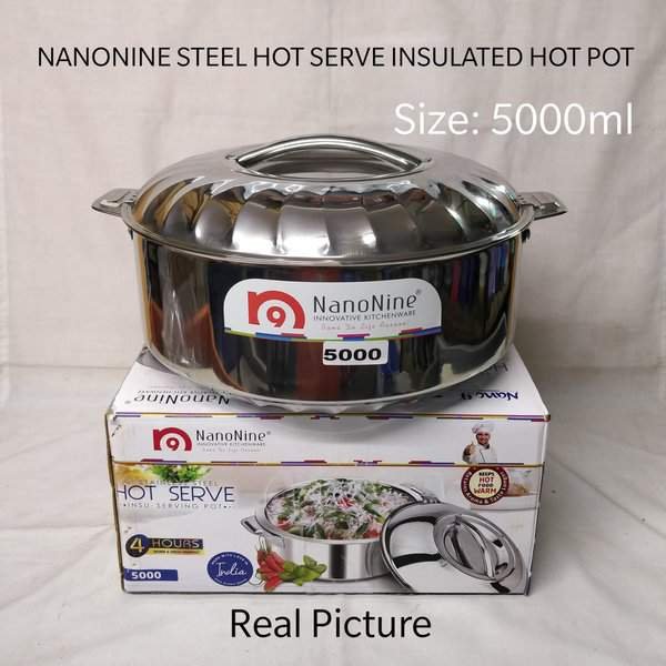 NanoNine Stainless Steel Hot Serve Insulated Hot Pot