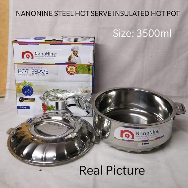 NanoNine Stainless Steel Hot Serve Insulated Hot Pot