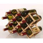 Bamboo Foldable Wine Bottles Rack