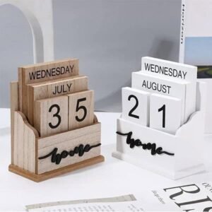 Reusable Wooden Calendar Home Decor