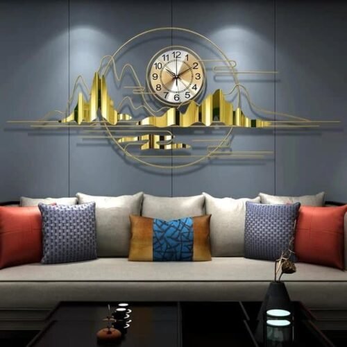 Decorative Large Metallic Wall Clock