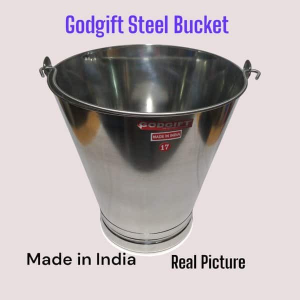 Godgift Stainless Steel Bucket with Handle