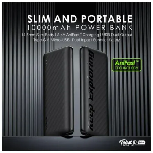 Oraimo OPB-P118D Toast 10 Flash 10000mAh 12W Power Bank