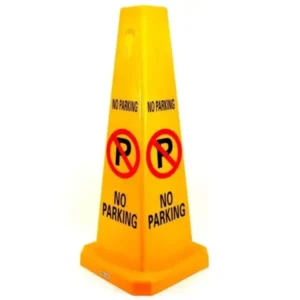No Parking Sign Board Cone