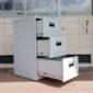 3 Drawer Filing Metallic Cabinet